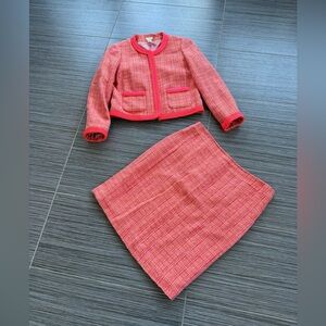 Chic Pink Tweed Lined Pencil Skirt size 14 NWOT